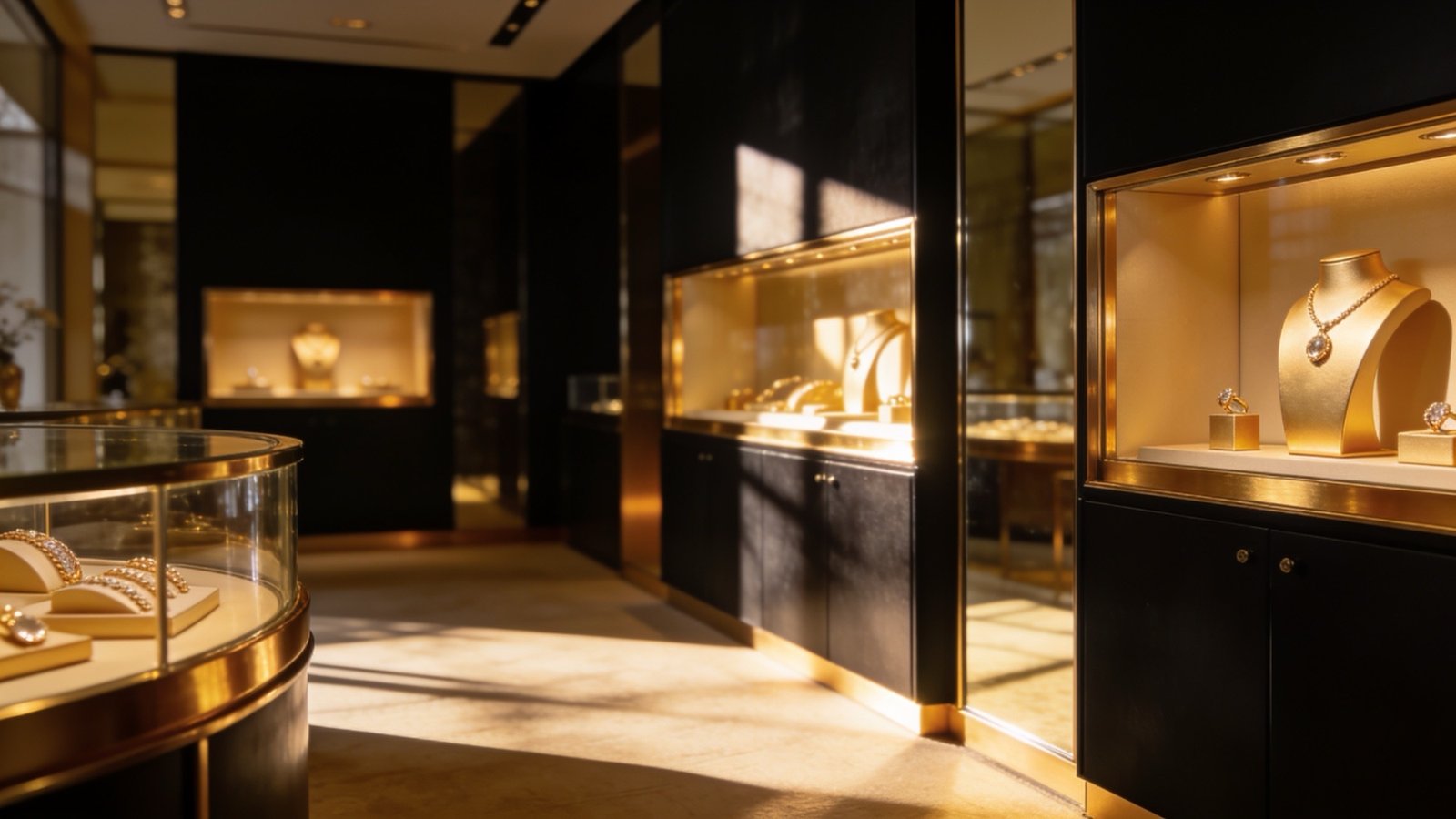 Het interieur van City Gold Juwelier