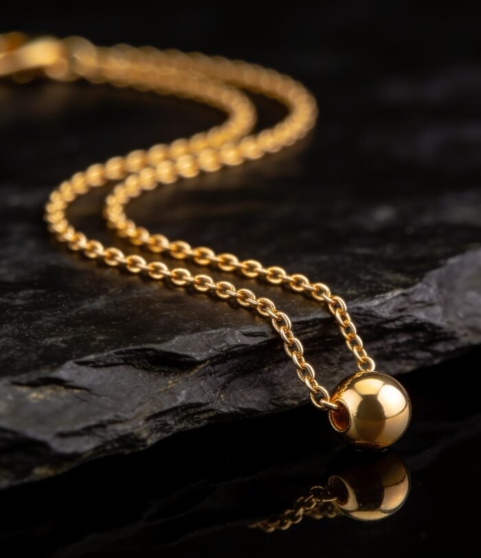Fijne ketting met hanger 18 karaat